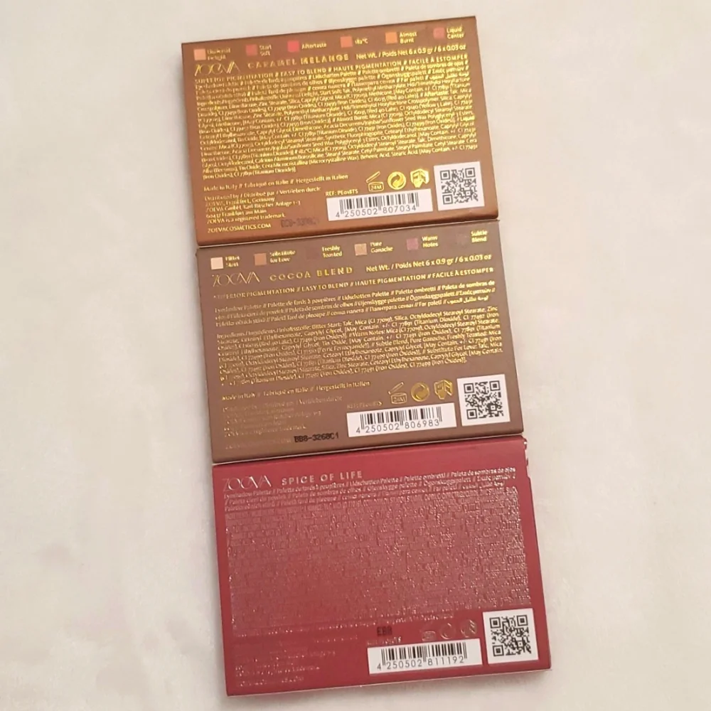 NEW Zoeva Plaisir Voyager Eyeshadow Palette Set 3 pcs